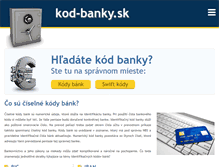Tablet Screenshot of kod-banky.sk